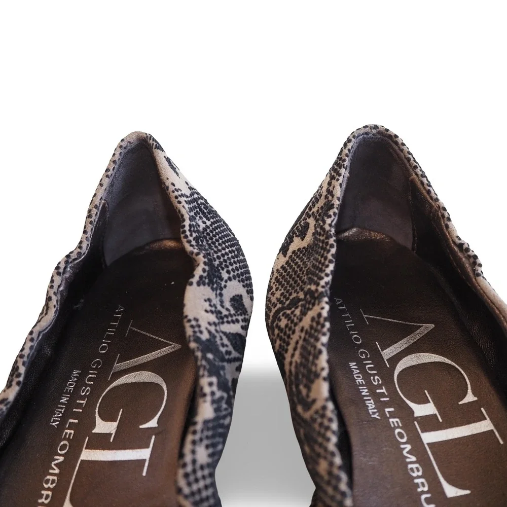 AGL Attilio Giusti Leombruni Monika Lace Print Ballet Flats Girls 4/34 Black